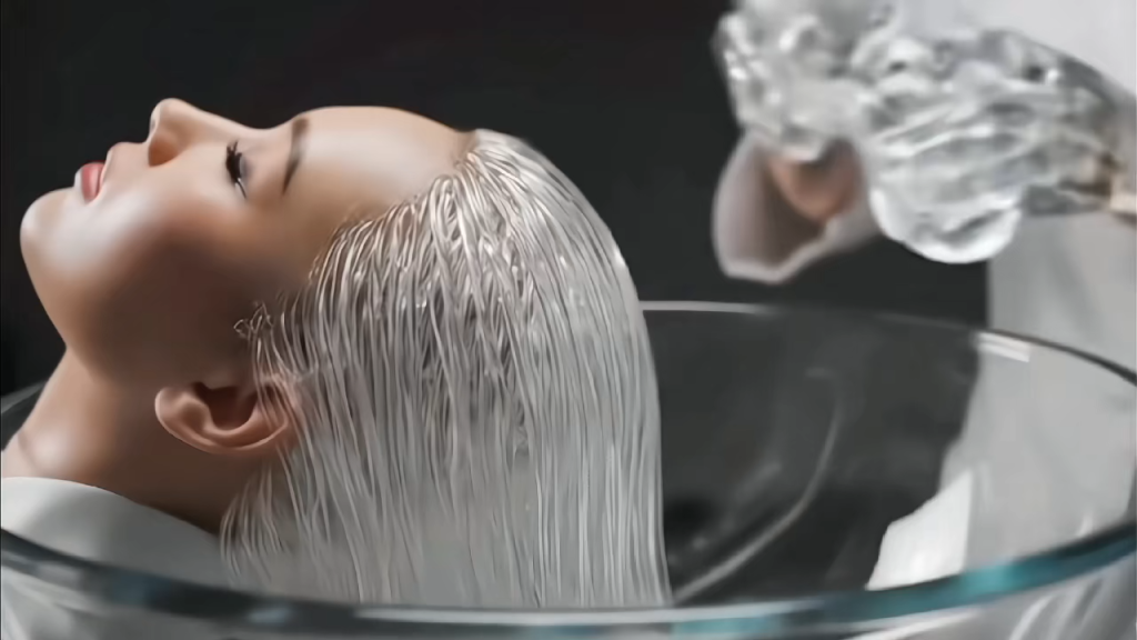 AI生成的女子洗头